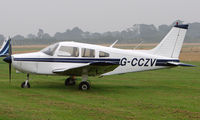 G-CCZV @ EGBT - Piper Pa-28-151 at a wet Turweston - by Terry Fletcher