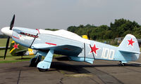 D-FJAK @ EGSX - Yakovlev -3UA at North weald - by Terry Fletcher