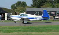 G-BSXI @ EGSX - Mooney M20E at North Weald - by Terry Fletcher