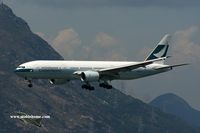 B-HNL @ VHHH - Cathay Pacific approaching runway 25R - by Michel Teiten ( www.mablehome.com )