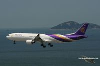 HS-TEH @ VHHH - Thai Airways approaching runway 25R