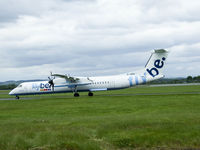 G-JEDU @ EGPF - Flybe Dash8Q-402 Taxiing out on FLT no BEE1143 - by Mike stanners