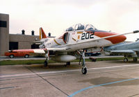 158118 - USN Skyhawk at the former DAllas Naval Air Station - by Zane Adams