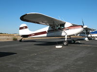 N812KW @ EDU - Vallecito-, CA-based 1946 cessna 140 visiting @ University Airport, davis, CA - by Steve Nation