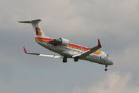 EC-IDC @ EBBR - flight IB8090 is descending to rwy 02 - by Daniel Vanderauwera