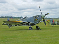 G-IXCC @ EGSU - Spitfire LF.IXC/Duxford - by Ian Woodcock