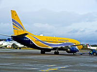 F-GFUF @ EGPH - Airpost europe B737 At EDI on a rugby charter flight - by Mike stanners