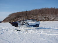 N412EP @ PAMH - On skis with engine and wing covers on. - by Adam K. White