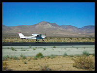 N2428Y @ KIYK - Touching down at Inyokern. - by Sandy Redding