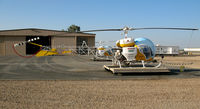 N1354X @ MIT - Inland Cropdusters 1966 Bell 47G-4A sprayer @ Shafter, CA - by Steve Nation