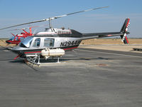 N2944W @ DLO - San Joaquin Helicopters 1971 Bell 206B sprayer @ Delano, CA - by Steve Nation