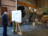 44-85813 @ I74 - More of fuselage re-assembly.  This part supports the vertical stabilizer. - by Bob Simmermon