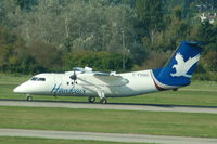 C-FDNG @ CYVR - Hawkair - Landing - by David Burrell