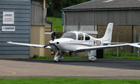 M-YGTS @ EGBJ - newly regoistered on the Manx Register Cirrus SR20 GTS noted at Gloucestershire Airport  UK in Sept 2008 - by Terry Fletcher