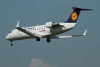 D-ACJI @ EBBR - flight LH4632 is descending to rwy 25L