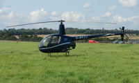 G-BYZZ @ EGBP - Robinson R22 on display at Kemble 2008 - Saturday - Battle of Britain Open Day - by Terry Fletcher