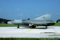 16 @ LOWK - This Draken participated in the Klagenfurt air show in 1998. Here seen prior to departure. - by Joop de Groot
