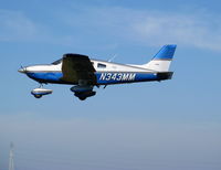 N343MM @ PAO - 1999 Piper PA-28-181 landing @ Palo Alto, CA - by Steve Nation