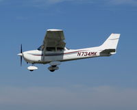 N734MK @ PAO - 1977 Cessna 172N landing @ Palo Alto, CA - by Steve Nation