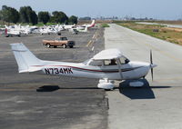 N734MK @ PAO - 1977 Cessna 172N taxying @ Palo Alto, CA - by Steve Nation