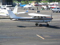N6334M @ PAO - 1980 Cessna 152 holding by tower @ Palo Alto, CA - by Steve Nation
