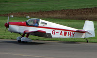 G-AWHY @ EGBT - Falconar F-11-3 - A visitor to the 2008 Turweston Vintage and Classic Day - by Terry Fletcher