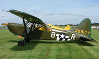 N6438C @ EGBT - 1942 Stinson L-5 wearing markings 298177 - A visitor to the 2008 Turweston Vintage and Classic Day - by Terry Fletcher