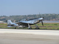 N514DK @ CMA - 1945 North American P-51D-25 MUSTANG, Packard-Rolls V1650 1,490 Hp, Limited class, taxi - by Doug Robertson
