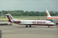 D-AGPG @ EDDL - Air Berlin Fokker 100 - by Steve Hambleton