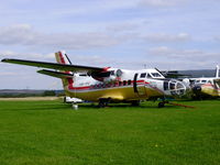 HA-YFC @ EGSP - in the graveyard behind the main hangar at Sibson - by chris hall
