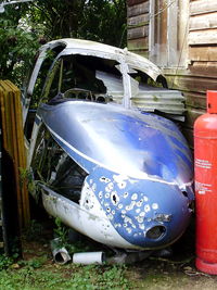 G-ATMU @ EGSP - wreck at Sibson - by Chris Hall