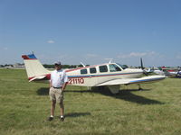N2111Q @ OSH - North 40, Row 524 campground at OSH, just arrived for EAA AirVenture 2008 - by Doug Robertson