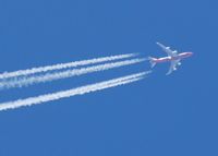 VH-OEJ - I did not know what this was at the time it flew over Denver, Colorado heading North East. Looks like (Wunala Dreaming) of Qantas.
