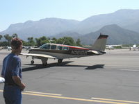N361DM @ SZP - 1975 Beech A36 BONANZA, Continental IO-520-BA 285 Hp, taxi to Rwy 22 - by Doug Robertson