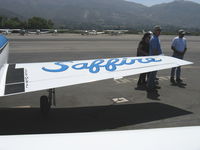 N297 @ SZP - 1990 Halstead BH1 SAFFIRE, Continental IO-360, wing art - by Doug Robertson