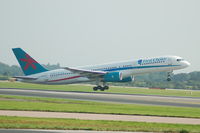 G-OOBC @ EGCC - First Choice - Taking Off - by David Burrell