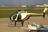 N369AW @ CID - Lifting off the Landmark ramp