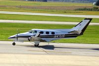 N47US @ CID - Taxiing to Runway 27 for departure. - by Glenn E. Chatfield