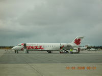 C-GKEP @ CYYR - Only Jet service to Goose Bay - one flight a day - by John J. Boling