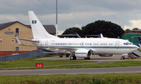 HZ-101 @ EGGW - Saudi Boeing 737 BBJ at Luton - by Terry Fletcher