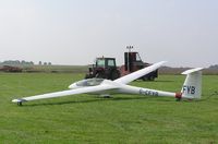 G-CFYB @ XWRM - Rolladen-Schneider LS7 at Wormingford airfield - by Simon Palmer
