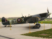 TE527 @ EGSU - Replica Spitfire painted as TE527 / DUX outside of the Airspace hangar - by Chris Hall