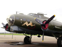 G-BEDF @ EGSU - Memphis Belle / Sally B - by chris hall