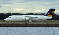 D-AEWA @ EGLC - Eurowings BAE146 at London City - by Terry Fletcher
