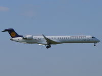 D-ACKE @ EBBR - Canadair CRJ900LR D-ACKE Lufthansa Regional - by Alex Smit