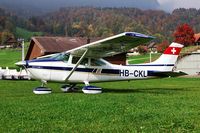 HB-CKL @ LSPG - This Reims/Cessna was phtographed at the former air base of Kägiswil.