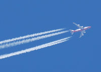 VH-OEJ - (Wunala Dreaming) of Qantas flys over Denver, Colorado