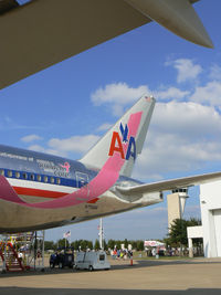 N759AN @ AFW - At the 2008 Alliance Airshow - Special Paint - Susan G. Komen Race for the Cure - by Zane Adams