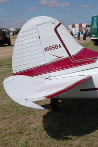 N195BA @ AKO - Parked on display at National Radial Engine Exhibition in Akron, Colorado.. - by Bluedharma