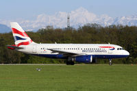 G-EUPY @ LSGG - Mont Blanc rising in the bckground